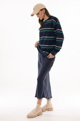 Navy Slip Skirt