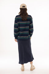 Navy Slip Skirt