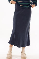 Navy Slip Skirt