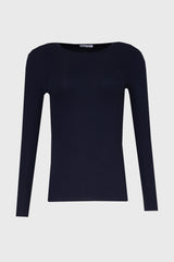 Navy Solid Long Sleeve T-Shirt
