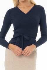 Navy Solid Wrap T-Shirt