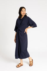 Navy Tie Knot Maxi