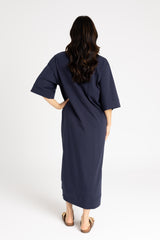 Navy Tie Knot Maxi