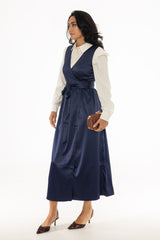 Navy Wrap Maxi Jumper