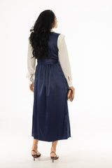 Navy Wrap Maxi Jumper