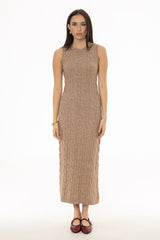 Oatmeal Cable Knit Maxi Jumper