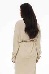 Oatmeal Linen Feel Blouse