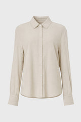 Oatmeal Linen Feel Blouse