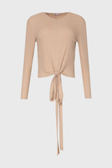 Oatmeal Ribbed Tie T-Shirt