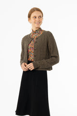 Multicolor Printed Mock Neck Top