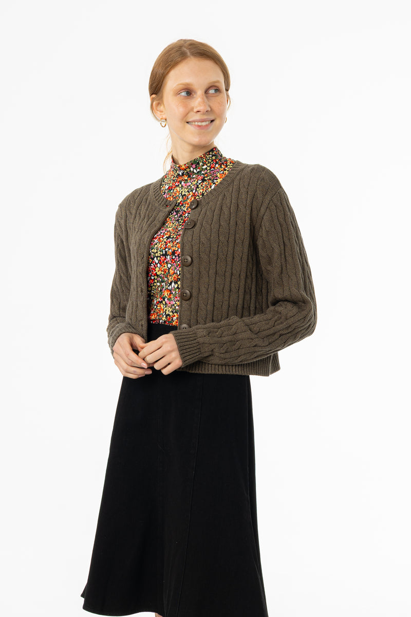 Multicolor Printed Mock Neck Top
