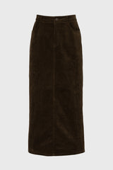 Olive Corduroy Skirt