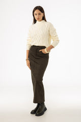 Olive Everyday Microsuede Skirt