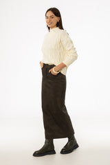 Olive Everyday Microsuede Skirt