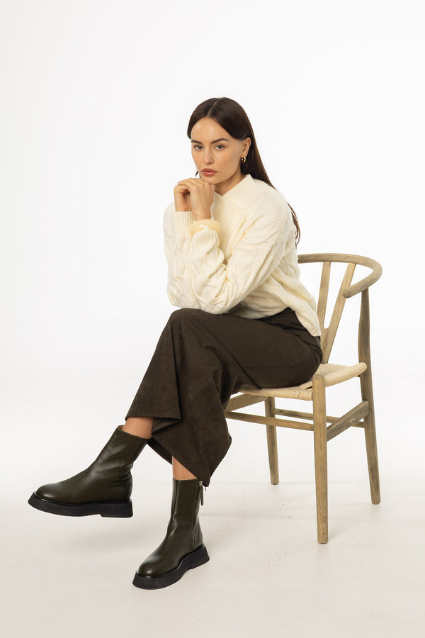 Olive Everyday Microsuede Skirt