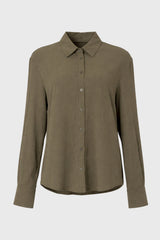 Olive Linen Feel Blouse