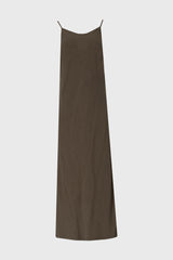 Olive Linen Feel Slip Dress