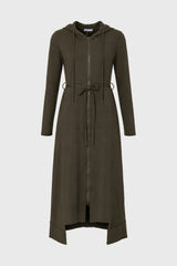 Olive Sweatshirt Maxi Dress