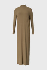 Olive Turtleneck Basic Maxi