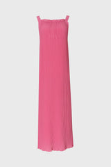 Pink Accordion Pleat Maxi Jumper