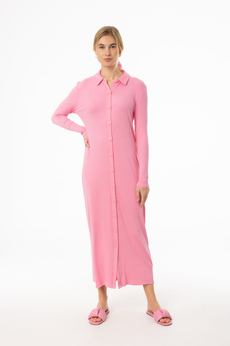 Pink Cardi Maxi Dress