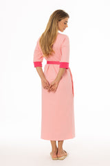 Pink Contrast T-Shirt Dress
