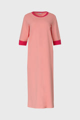 Pink Contrast T-Shirt Dress