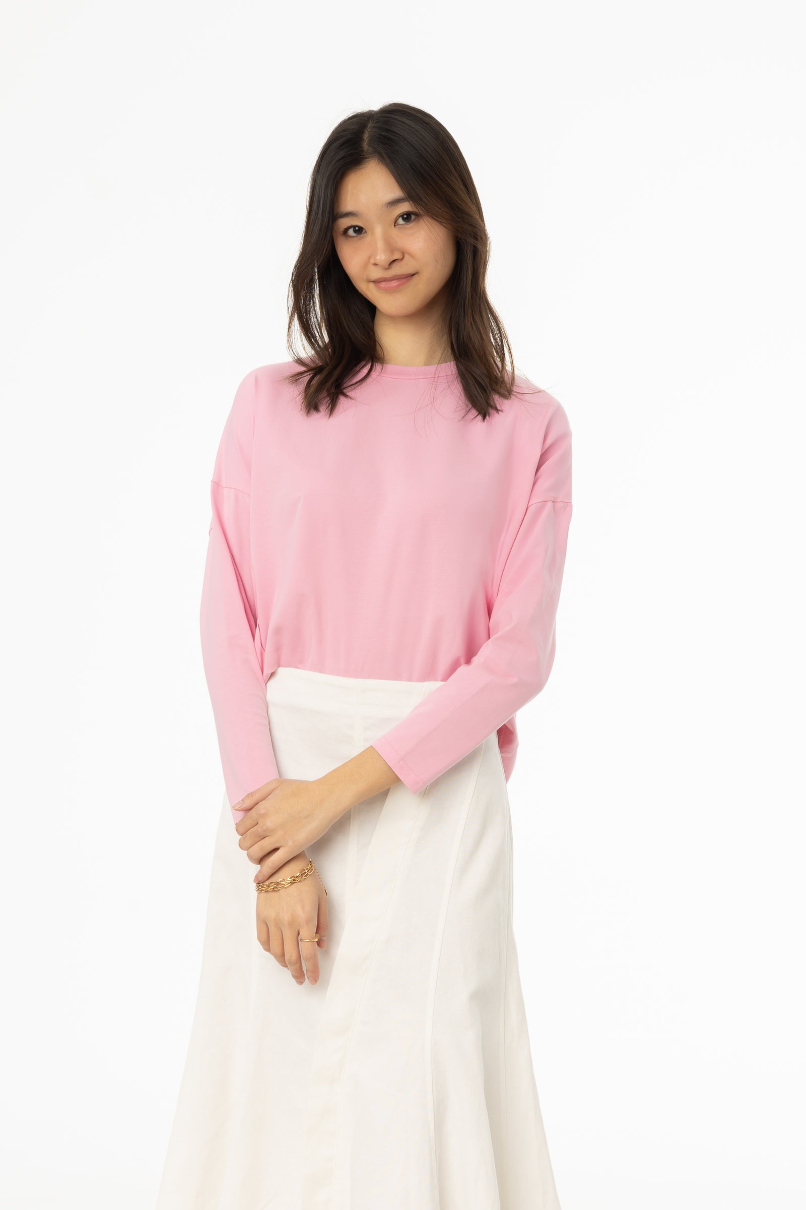 Pink Dolman Long Sleeve T-Shirt – BLANK