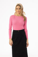 Pink Faux Shrug Knit Top