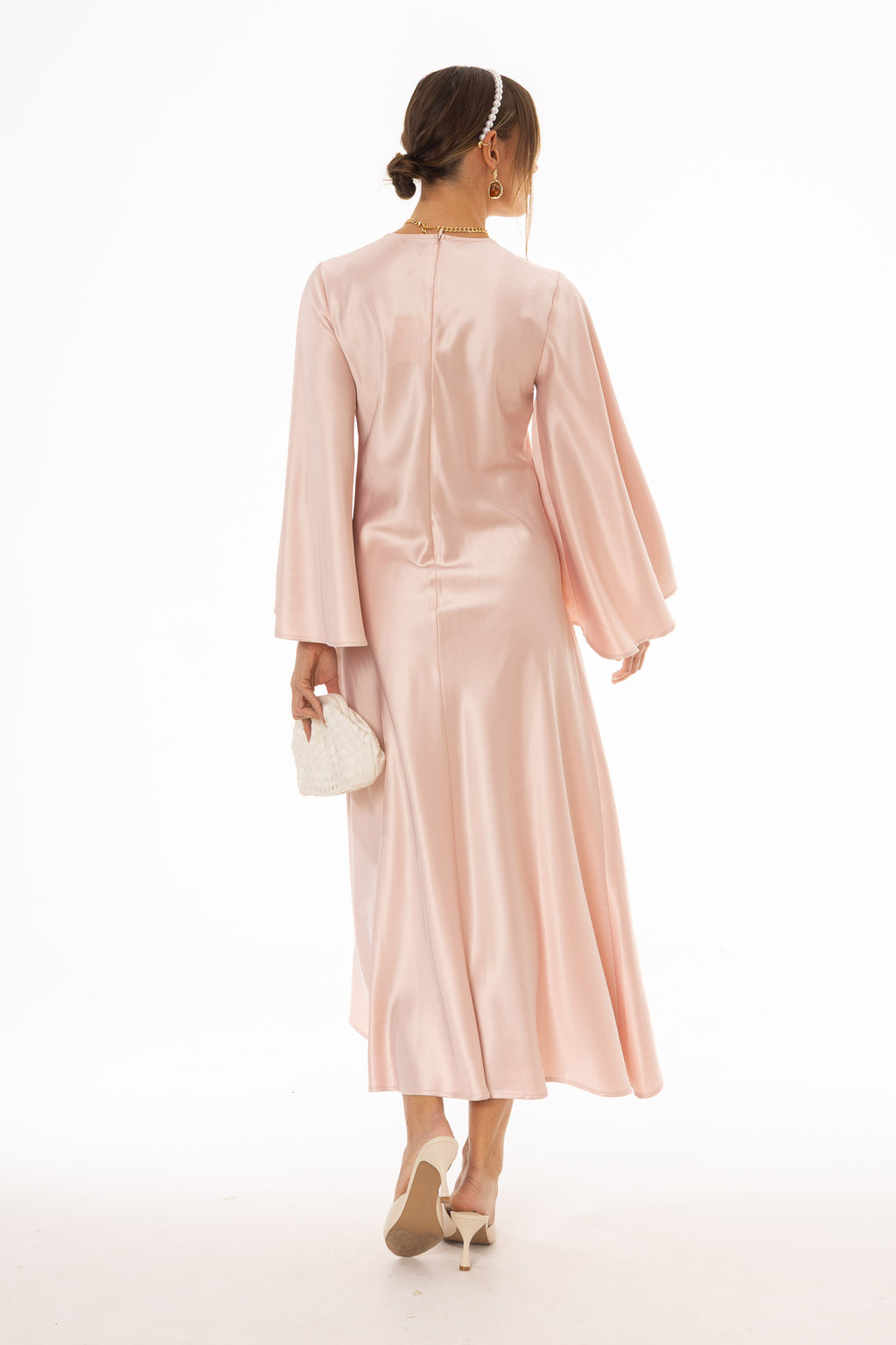 Pink Flare Sleeve Maxi Dress – BLANK Pink Flare Sleeve Maxi Dress – BLANK