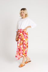 Pink Floral Printed Sarong