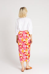 Pink Floral Printed Sarong