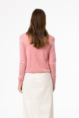 Pink Button Knit Cardigan