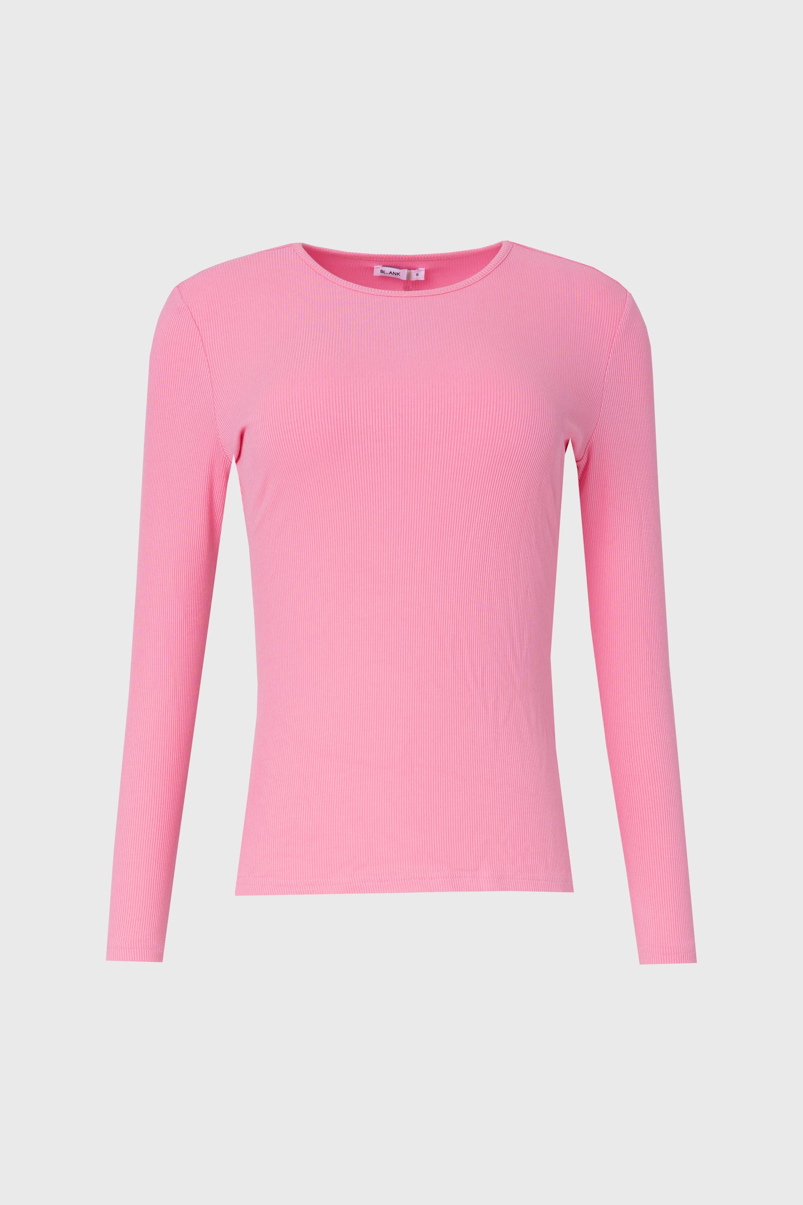 Pink Long Sleeve Ribbed Tee – BLANK
