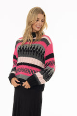 Pink Multi Knit Sweater