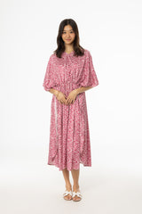 Pink Multi Printed Cover Up Dress