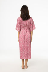 Pink Multi Printed Cover Up Dress