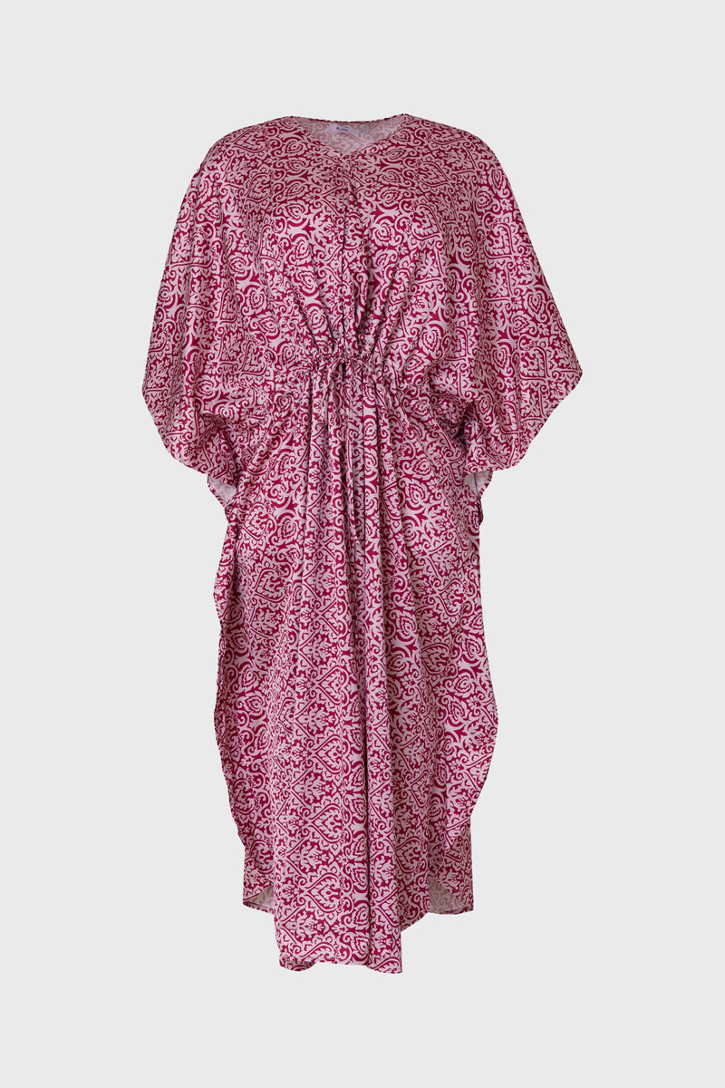 Pink Multi Printed Cover Up Dress
