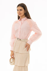 Pink Organza Cotton Blouse