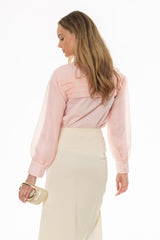 Pink Organza Cotton Blouse