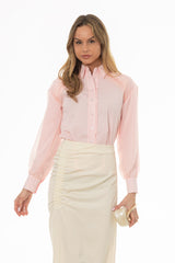 Pink Organza Cotton Blouse