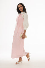 Pink Pintuck Cotton Maxi Jumper