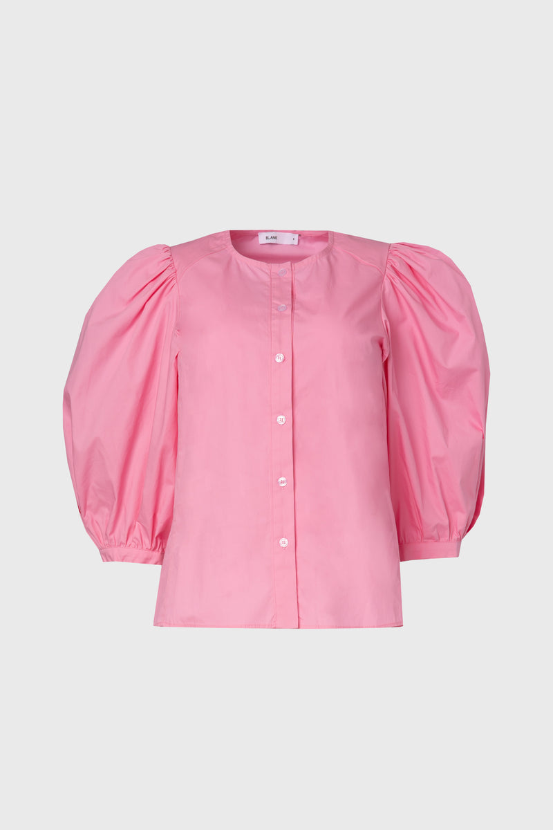 Pink Puff Sleeve Blouse