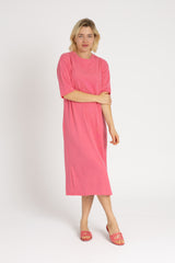 Pink Terry Midi Dress