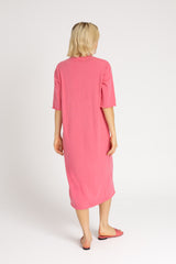 Pink Terry Midi Dress