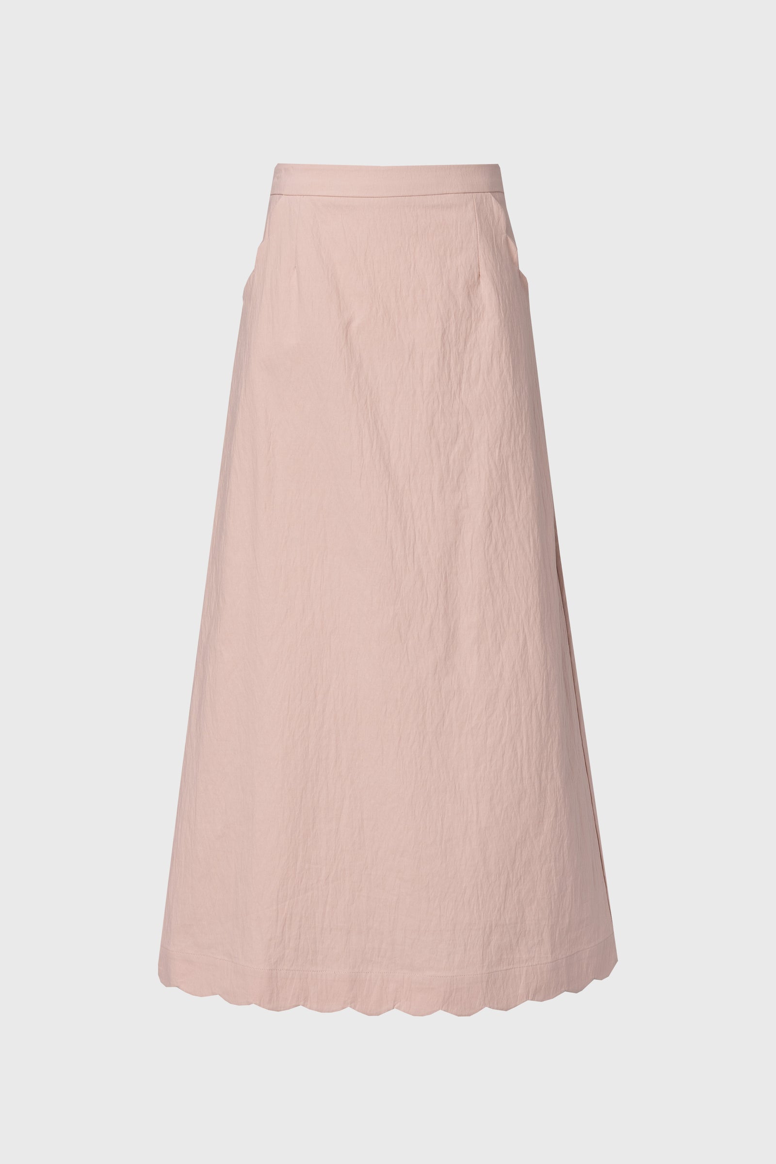 Pink Scalloped Maxi Skirt – BLANK