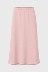 Pink Silk Feel Flare Maxi Skirt