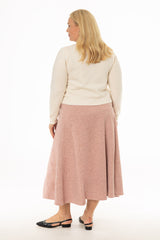 Pink Soft Feel A-Line Maxi Skirt