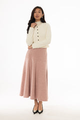 Pink Soft Feel A-Line Maxi Skirt