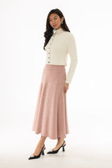 Pink Soft Feel A-Line Maxi Skirt